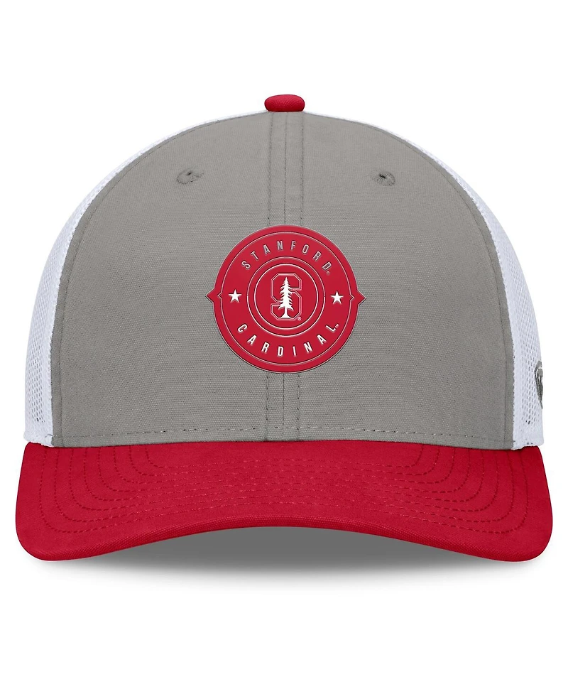 Top of the World Men's Gray/Cardinal Stanford Cardinal Rob Trucker Adjustable Hat