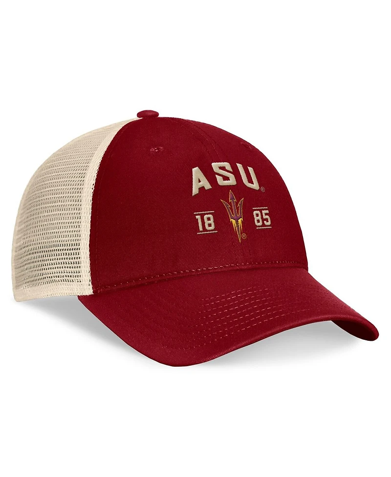 Top of the World Men's Maroon Arizona State Sun Devils Heritage Waylon Trucker Adjustable Hat
