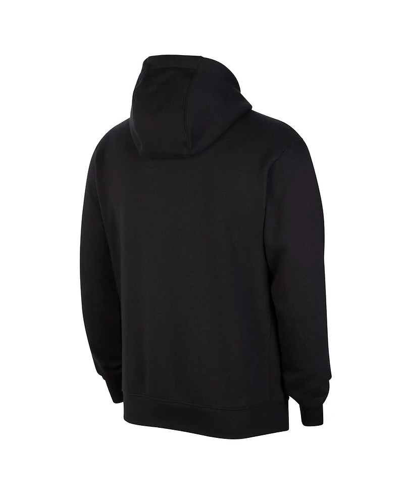 Nike Men's Black Golden State Warriors Courtside Club Pullover Hoodie