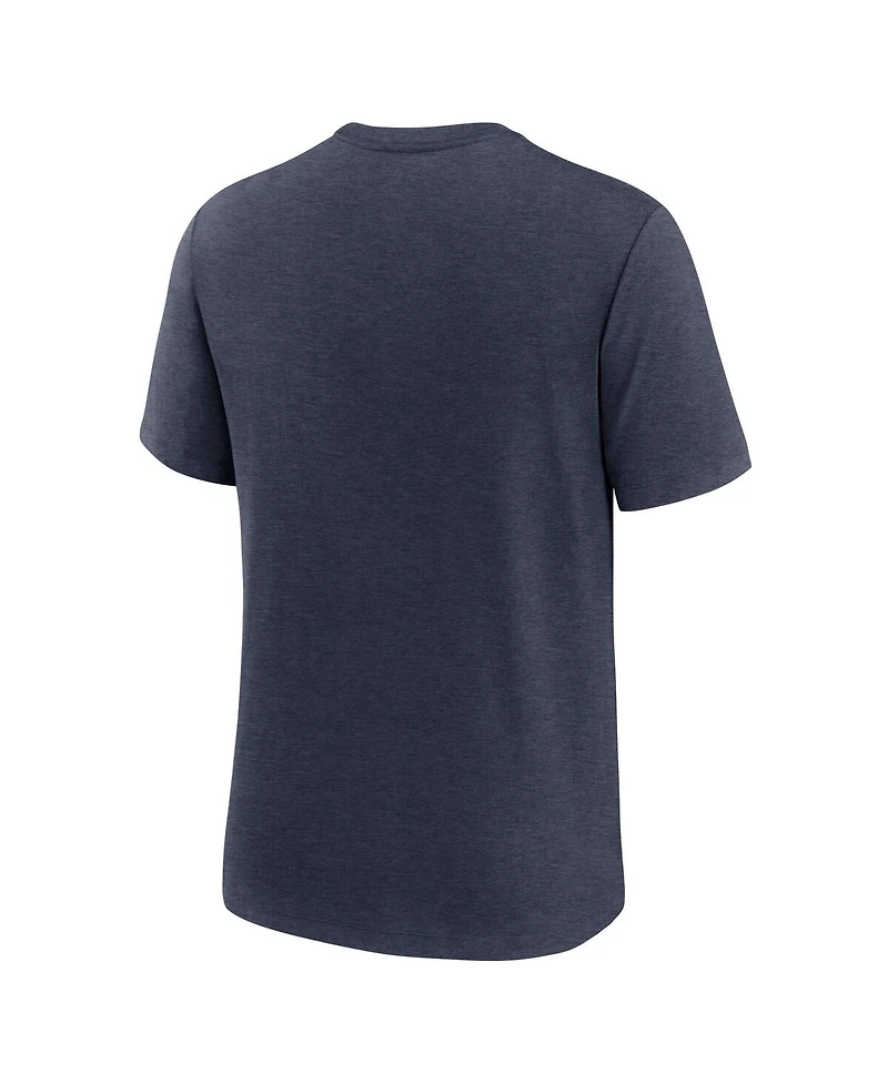 Nike Men's Heather Navy Boston Red Sox Logo Tri-Blend T-Shirt