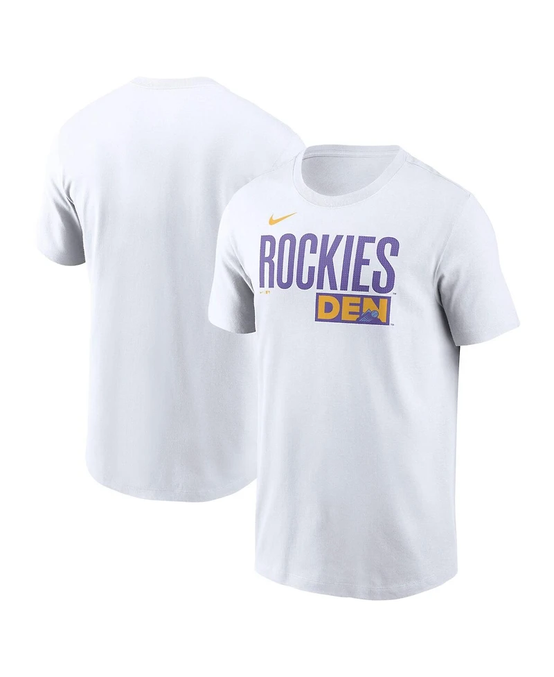 Nike Men's White Colorado Rockies 2025 City Connect Wordmark T-Shirt
