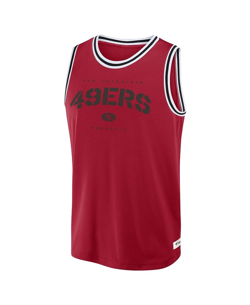 Fanatics Men's Scarlet San Francisco 49ers Elements Future Ground Jersey Tank Top