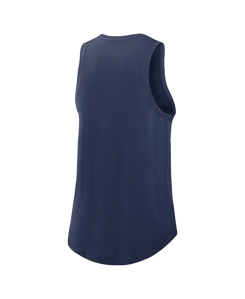 Nike Women's Navy Cleveland Guardians Legacy Icon High Neck Performance Tank Top