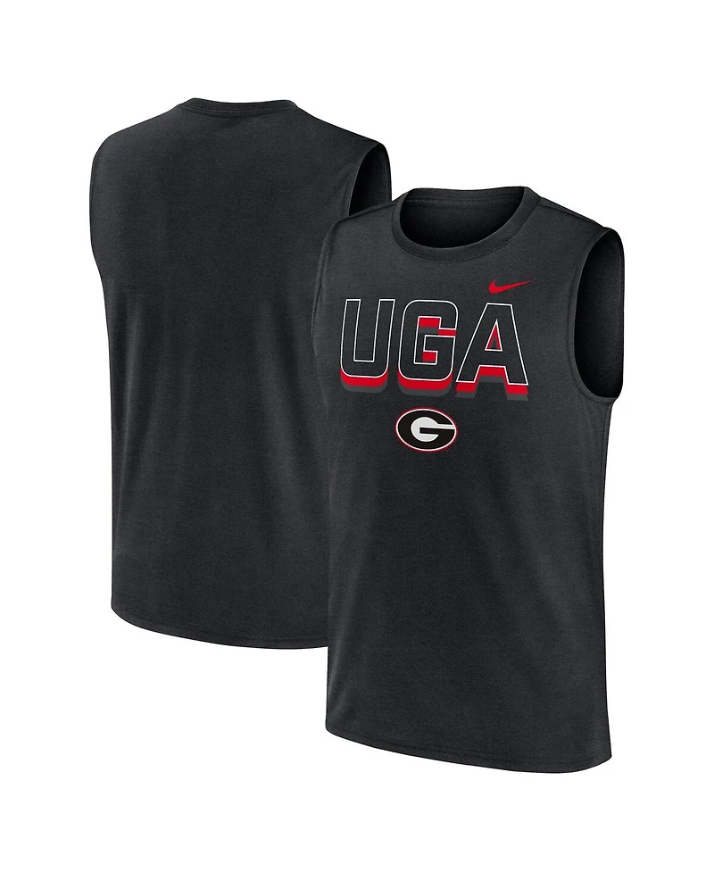 Nike Men's Black Georgia Bulldogs Primetime Tricode Legend Performance Tank Top