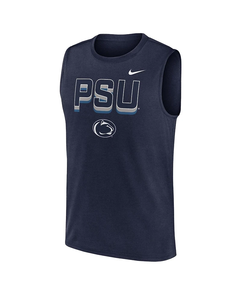 Nike Men's Navy Penn State Nittany Lions Primetime Tricode Legend Performance Tank Top