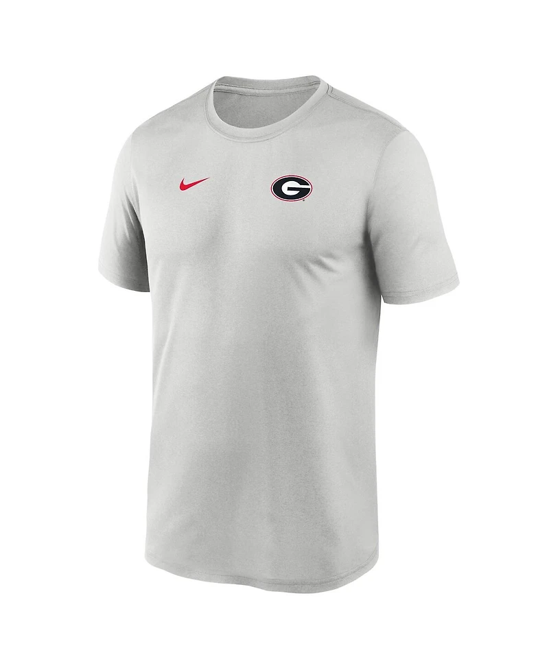 Nike Men's Gray Georgia Bulldogs 2025 Sideline Small Logo Legend Performance T-Shirt