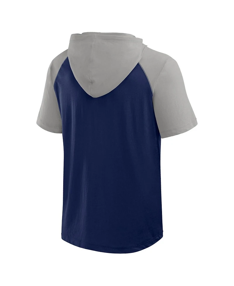 Fanatics Men's Navy New York Yankees Prime Raglan Short Sleeve Hoodie T-Shirt