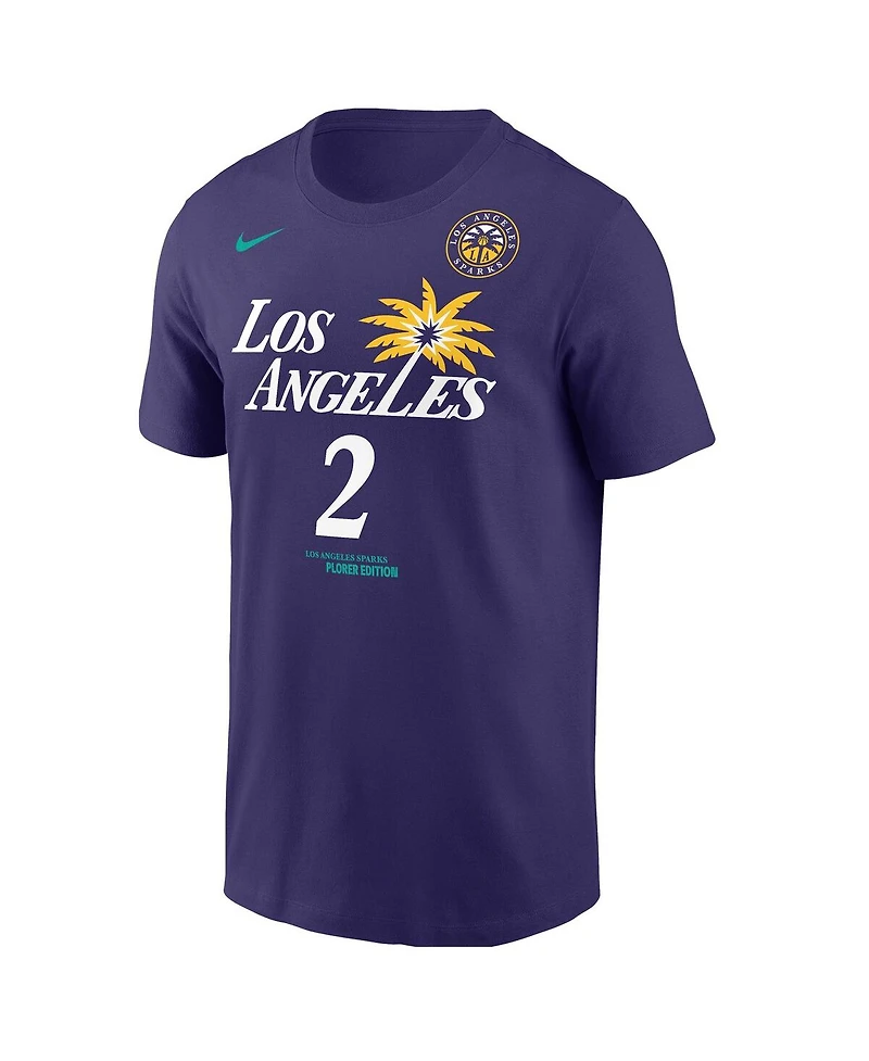 Nike Men's Rickea Jackson Purple Los Angeles Sparks Explorer Edition Name Number T-Shirt