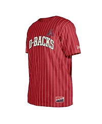 New Era Men's Red Arizona Diamondbacks Throwback Pinstripe T-Shirt