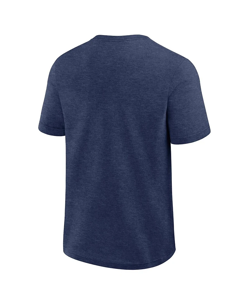 Fanatics Men's Heather Navy Milwaukee Brewers Top Notch T-Shirt