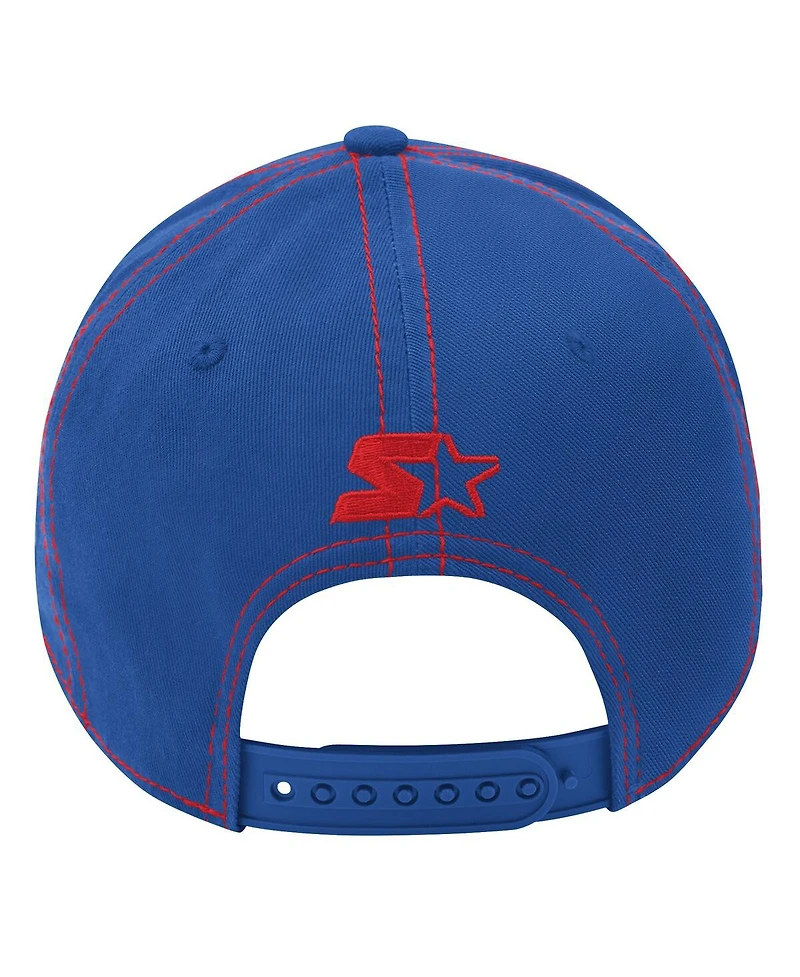 Starter Men's Blue New York Rangers Sphere Ii Curved Starfit Adjustable Hat