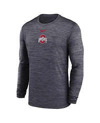 Nike Men's Black Ohio State Buckeyes 2025 Sideline Velocity Performance Long Sleeve T-Shirt