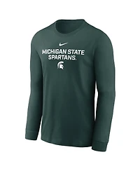 Nike Men's Green Michigan State Spartans 2025 Sideline Performance Long Sleeve T-Shirt