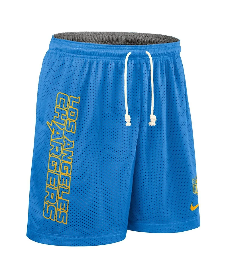 Nike Men's Powder Blue Los Angeles Chargers Sideline Reversible Performance Shorts