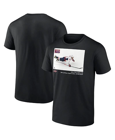 Fanatics Men's Alexander Ovechkin Black Washington Capitals Nhl All-Time Goals Leader T-Shirt