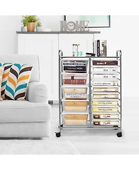 15 Drawers Rolling Storage Cart Organizer
