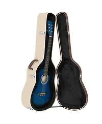 Acoustic Guitar Case Hard Dreadnought 41 Inch Carrying Wooden Hardshell with Lock for Airline Travel