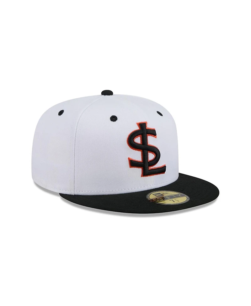 New Era Men's White Salt Lake Bees Theme Nights 59FIFTY Fitted Hat