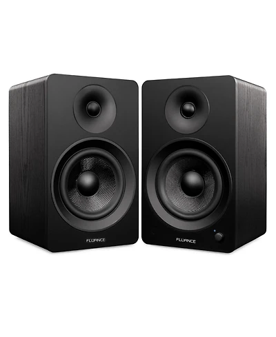 Fluance Ai61 Powered 2-Way 2.0 Stereo Bookshelf Speakers with 6.5" Drivers, 120W Amplifier for Turntable, Tv, Pc and Bluetooth 5 Wireless Music S