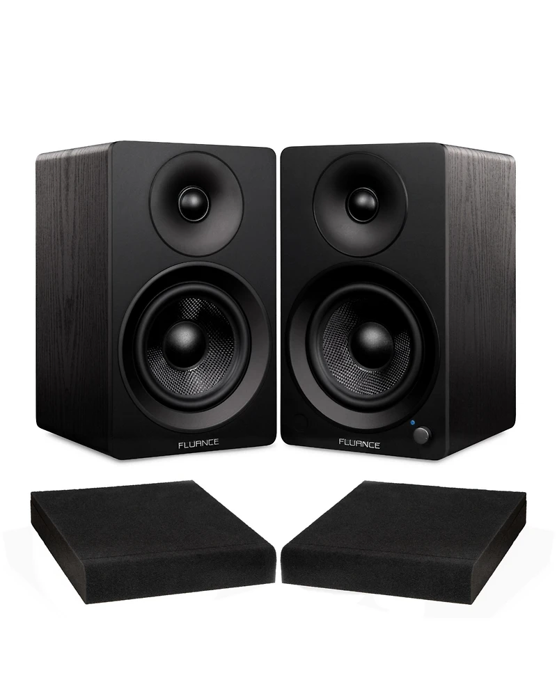 Fluance Ai41 Lucky Bamboo Powered 2.0 Stereo Bookshelf Speakers with 5" Drivers, 90W Amplifier for Turntable, Tv, Pc and Bluetooth 5 High Den