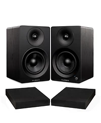 Fluance Ai41 Lucky Bamboo Powered 2.0 Stereo Bookshelf Speakers with 5" Drivers, 90W Amplifier for Turntable, Tv, Pc and Bluetooth 5 High Den