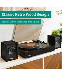 Electrohome Huntley Powered Bookshelf Speakers with Built-in Amplifier and 3" Drivers for Turntable, Tv, Pc Wireless Music Streaming featurin