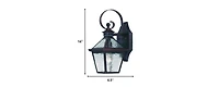 Hammered Glass Wall Light for Entryway Hallway or Bathroom