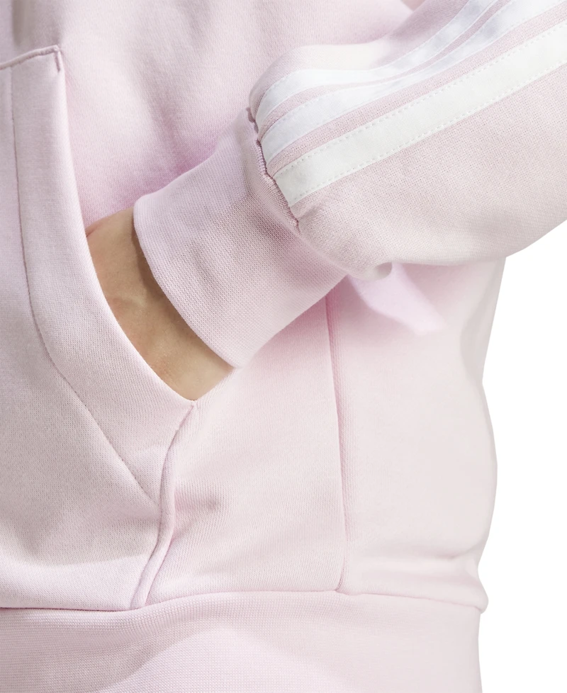 adidas Women's 3-Stripe Fleece Full Zip Hoodie