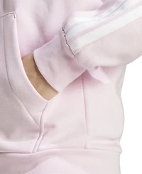 adidas Women's 3-Stripe Fleece Full Zip Hoodie