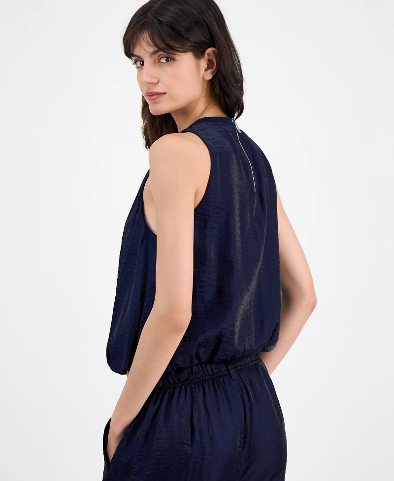 Nautica Jeans Women's Crewneck Sleeveless Bubble Top