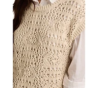 Lucky Brand Crochet Sweater Vest