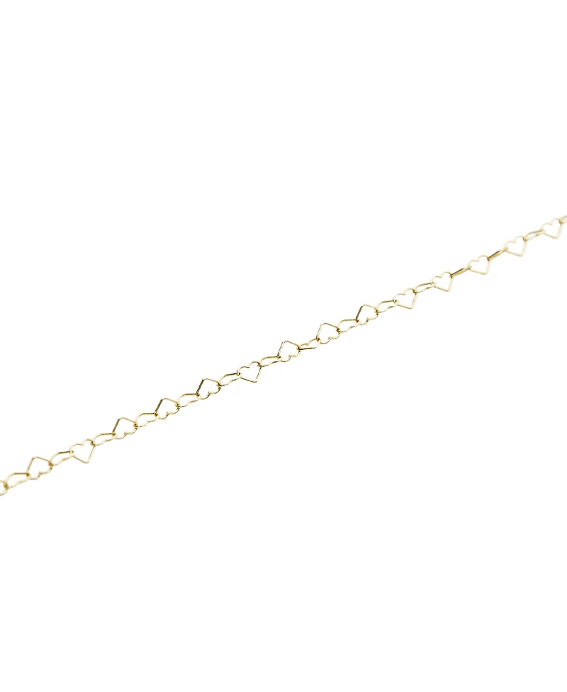 Spero London Love Heart Sterling Silver Chain Bracelet