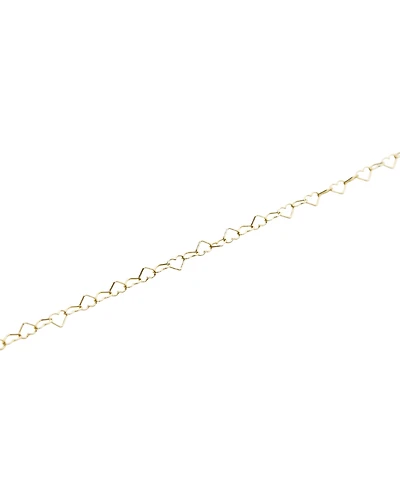 Spero London Love Heart Sterling Silver Chain Bracelet