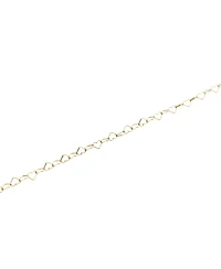Spero London Love Heart Sterling Silver Chain Bracelet
