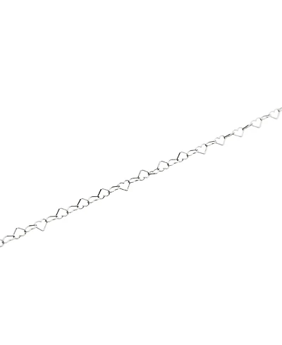 Spero London Love Heart Sterling Silver Chain Bracelet