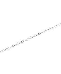 Spero London Love Heart Sterling Silver Chain Bracelet