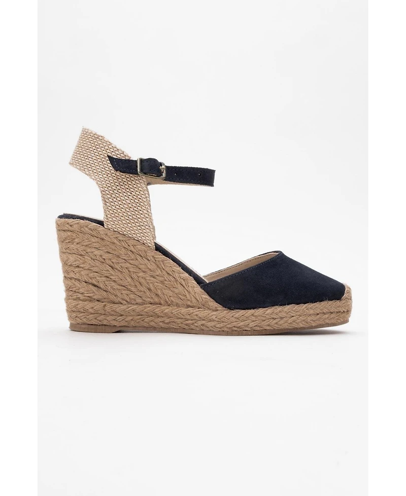 Sinta Suede Leather Platform Espadrille (Women)
