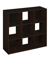ClosetMaid 9 Cube Wood Stackable Open Bookcase Display Shelf Organizer