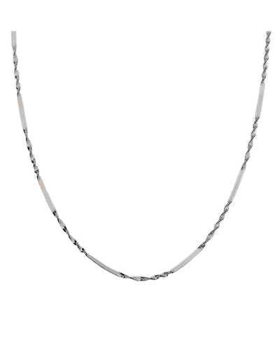Spero London Half Twisted Sterling Silver Chain Necklace