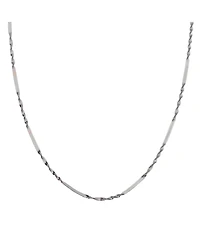 Spero London Half Twisted Sterling Silver Chain Necklace