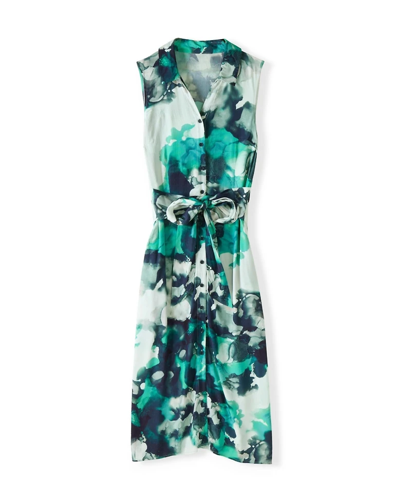 Celtic & Co. Women's S/L Tie Front Midi Shirt Drs