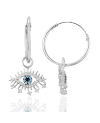 Spero London Evil Eye Earring Blue Eye Eyelash Sterling Silver Earring