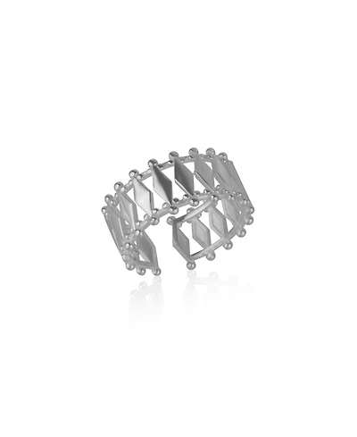 Spero London Multiple Quad Bar Sterling Silver Ring