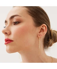 Spero London Sterling Silver Dorica Chain Bead Drop Earring
