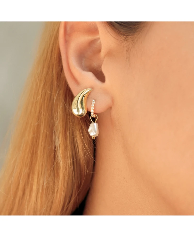 Spero London Pear Teardrop Earrings Sterling Silver