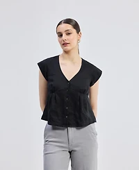 Reistor Women's Deep V-neck Short Top