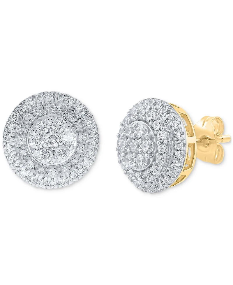 Diamond Earrings (1-1/2 ct. t.w.) in 10k Yellow Gold