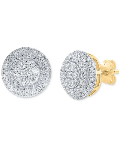 Diamond Earrings (1-1/2 ct. t.w.) in 10k Yellow Gold