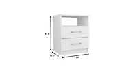 Modern and Stylish Particle Bedroom Nightstand for Bedside Storage and Organization
