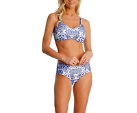 La Moda Clothing Women's Floral Two Piece Bikini Set